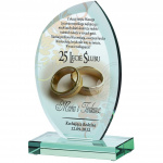 Prezent na Jubileusz Ślubu 45 kolorowy nadruk na szkle